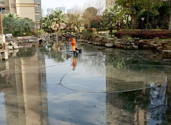 靖江景观池淤泥清理